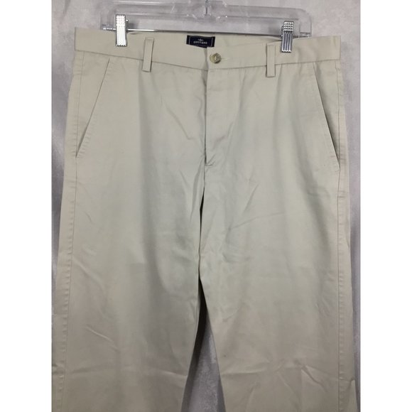 Men's Dockers Flat Front Light Khaki Size 34 x 34 Slim Fit - Picture 4 of 9